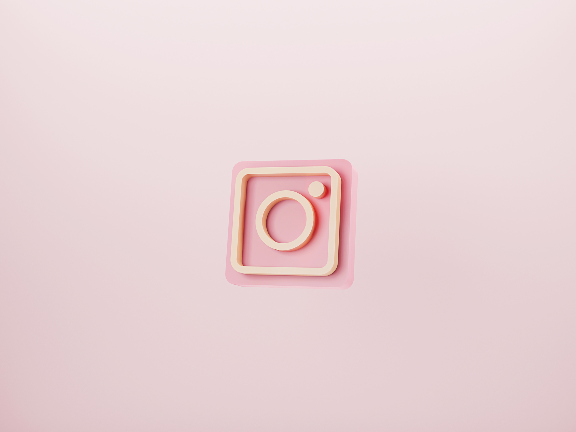 3D Instagram Logo 